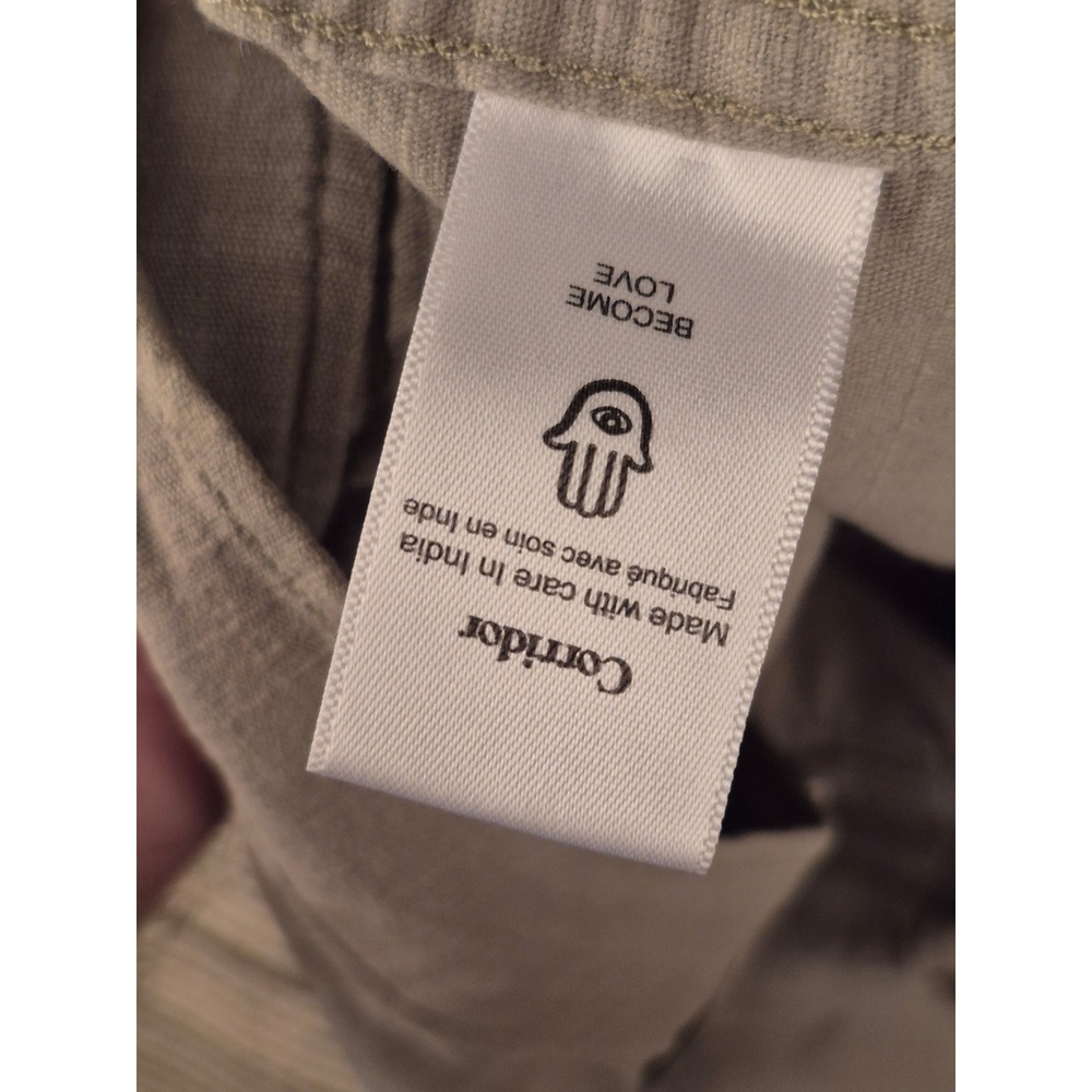 Corridor NY Mens Khaki Tan Cotton Flat Front Casual Shorts Patch Pockets Sz 33 - Picture 11 of 15